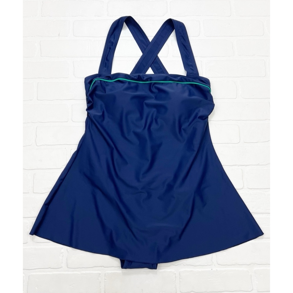 Shore Shapes Navy Blue One Piece Swimsuit Dress Size 12